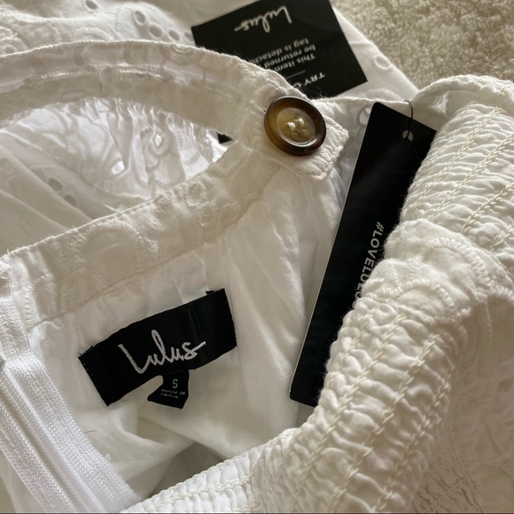 Lulu’s Sweet Bliss Eyelet Ruffled Mini Dress - Picture 4 of 5